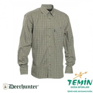 T. DEERHUNTER Wyatt Yeşil Kareli Uzun Kol Gömlek 41/42