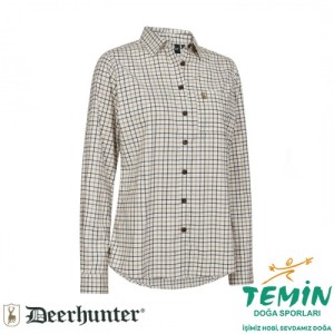 DEERHUNTER Lady Grace Bej Kareli Gömlek 38