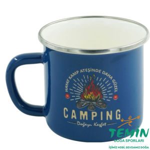 Orcamp Retro Emaye Kupa 180 ml - Mavi Camping