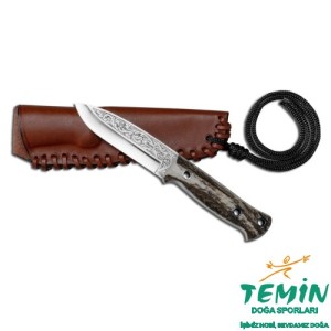 Bora 511 Survivor Boynuz Sap Gravürlü Bıçak