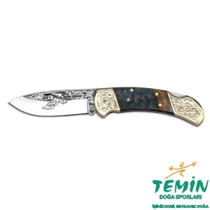 Bora 205 Büyük Boy Stabilize Saplı Gravürlü Çakı