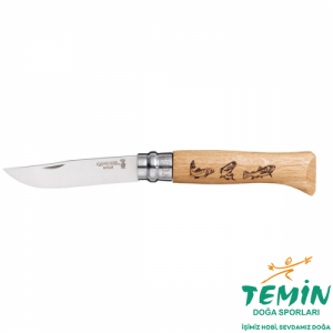 Opinel Inox Meşe Balık İşlemeli Çakı No.8 
