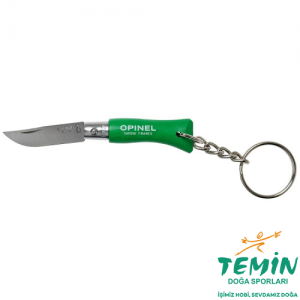 Opinel Anahtarlıklı Paslanmaz Çelik Yeşil Çakı No.2